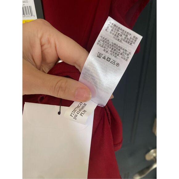 DKNY NWT Mesh Short Sleeve Red Shirt Blouse, Size Medium, MSRP $69 - Picture 7 of 12